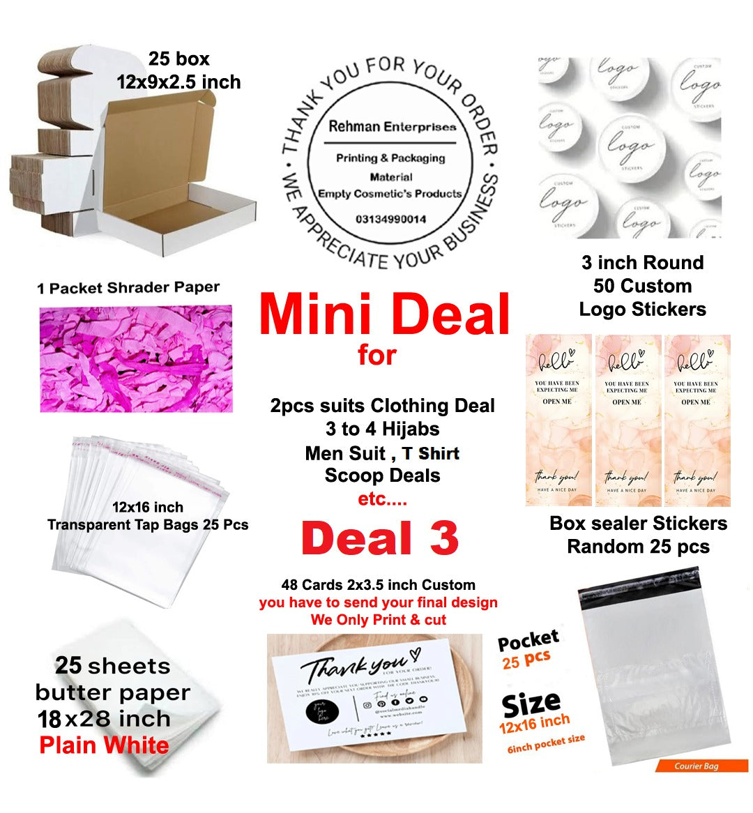 Mini Packaging Deal for Clothing & Scoop Business (Deal 3)