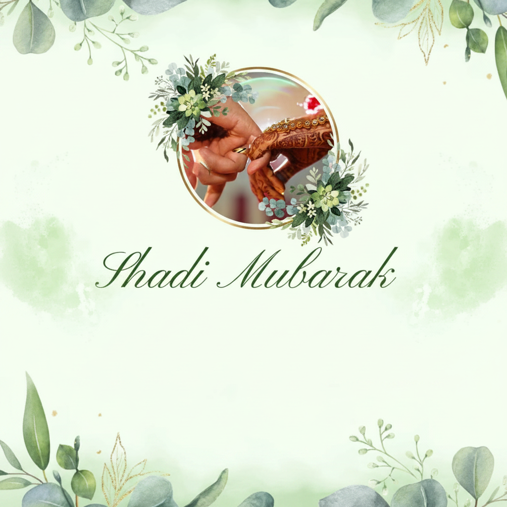 Elegant Shadi Mubarak Cards 3x4 inch – Pack of 50 | Wedding Packaging & Gifts
