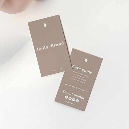 Custom Hanging Tags with Doori – 50 pcs | 2x3 Inch Single Side Printed Price Tags for Clothing, Jewelry & Boutique Brands