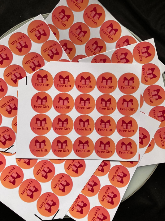100 Pcs Free Gift 1 Inch Round Stickers Pakistan