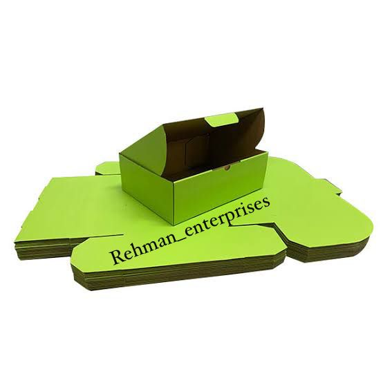 Premium Parrot Green Laminated Corrugated Boxes 6.5x4x2.5 inch – Jewelry & Accessories Packaging