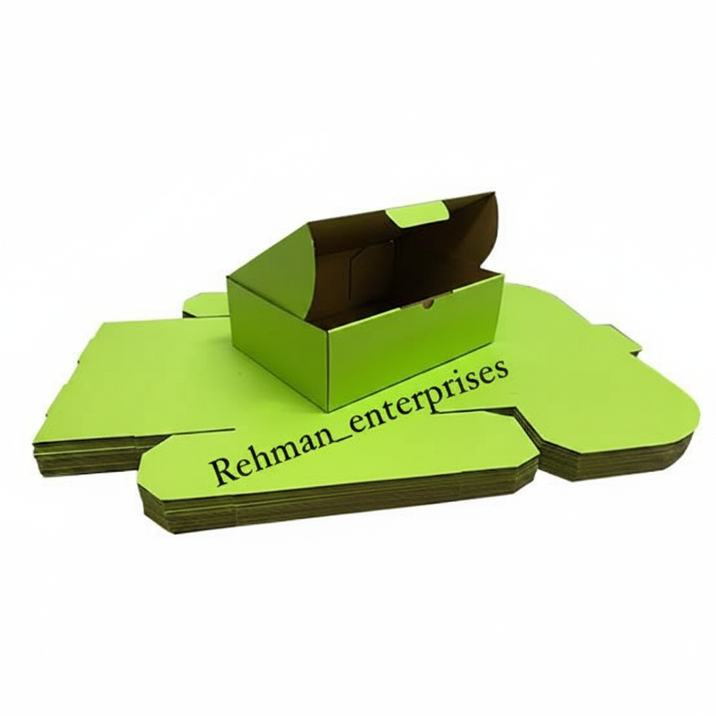 Premium Parrot Green Laminated Corrugated Boxes 6.5x4x2.5 inch – Jewelry & Accessories Packaging