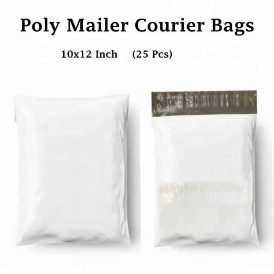 Milky White Courier Flyer Bag (16 x 21 + 2 Inches) – XXL E-Commerce Shipping Bag with Address Pocket