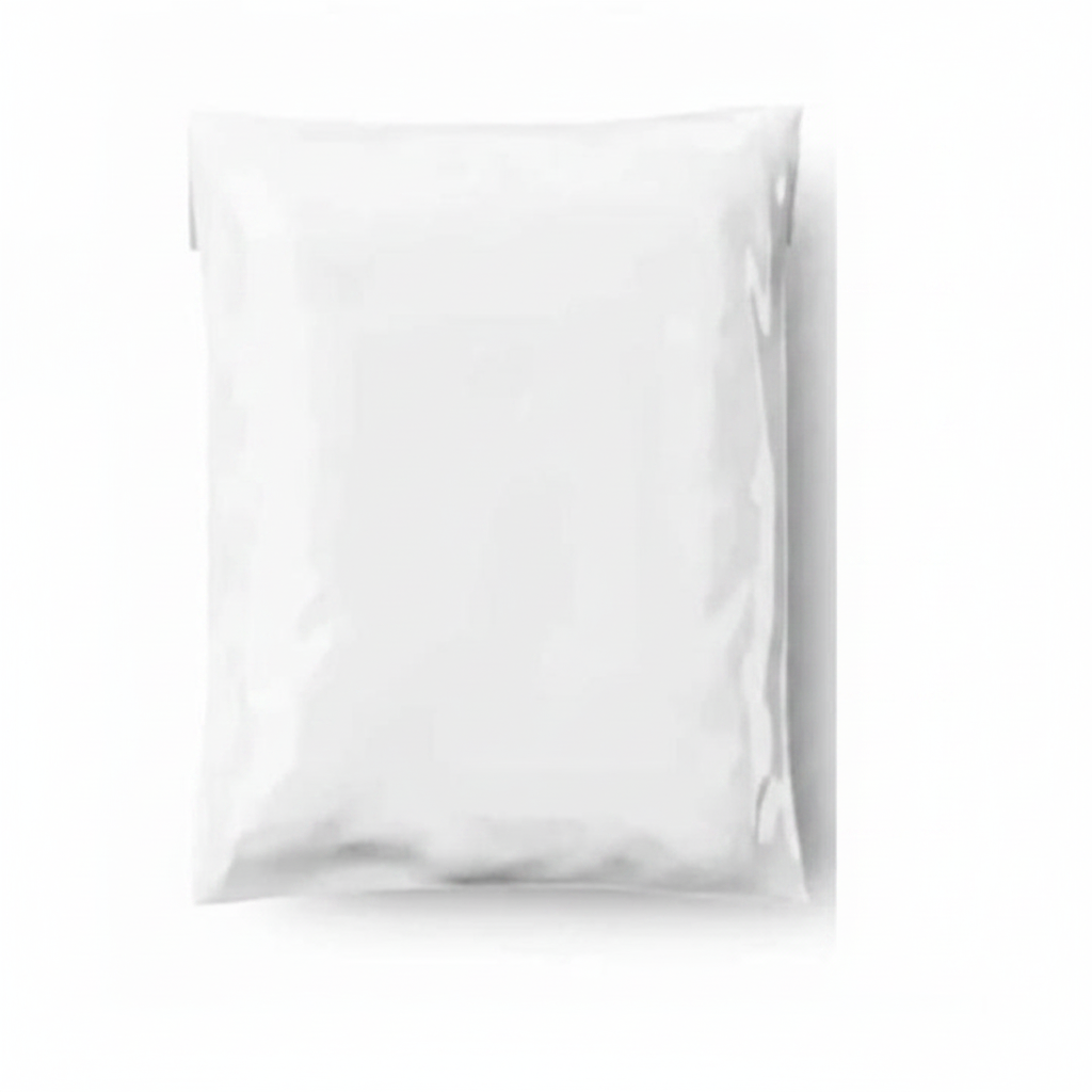 Milky White Courier Flyer Bag (14 x 19 + 2 Inches) – XL E-Commerce Shipping Bag with Address Pocket