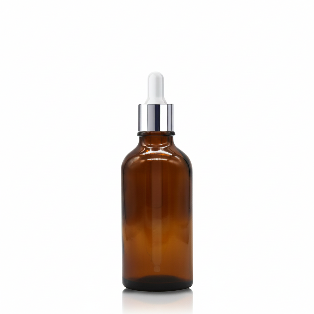 50ml Amber Glass Dropper Bottle – Pack of 12 | Empty Refillable Bottles for Essential Oil, Serum & Cosmetics