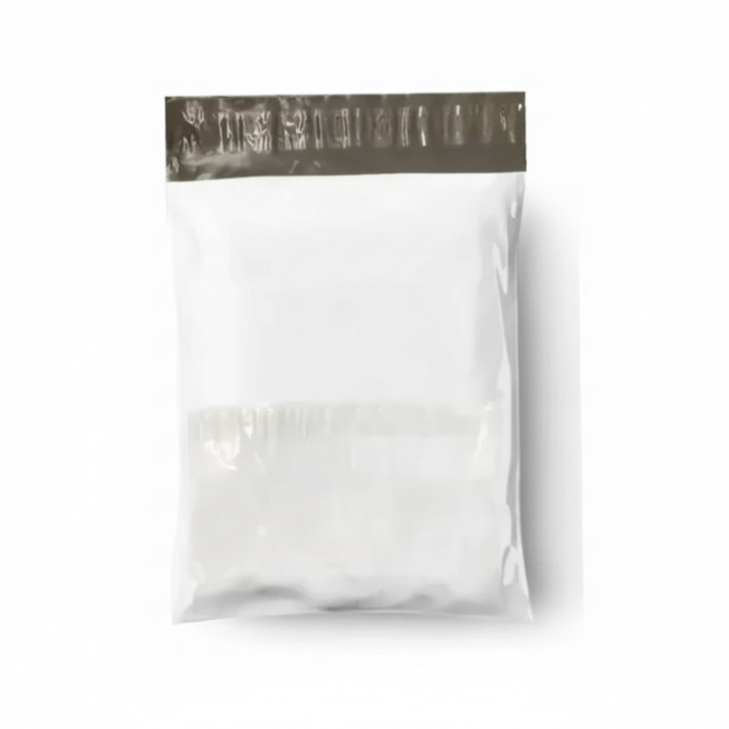 Milky White Courier Flyer Bag (10 x 12 + 2 Inches) – E-Commerce Shipping Bag with Address Pocket