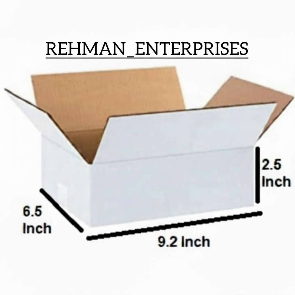White Hard Packing Box (9.2 x 6.5 x 2.5 Inches) – 3-Ply Corrugated Courier & Gift Box
