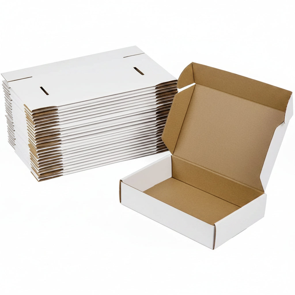 White Courier Mailer Box (9.2 x 6.5 x 2.5 Inches) – 3-Ply Corrugated Shipping & Packing Box