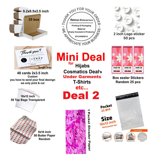 Mini Packaging Deal for Clothing, Hijab and Cosmetics Business (Deal 2)