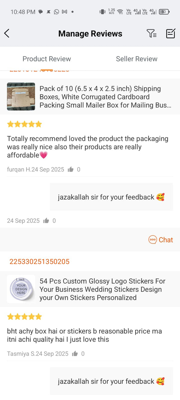 Customer feedback 74