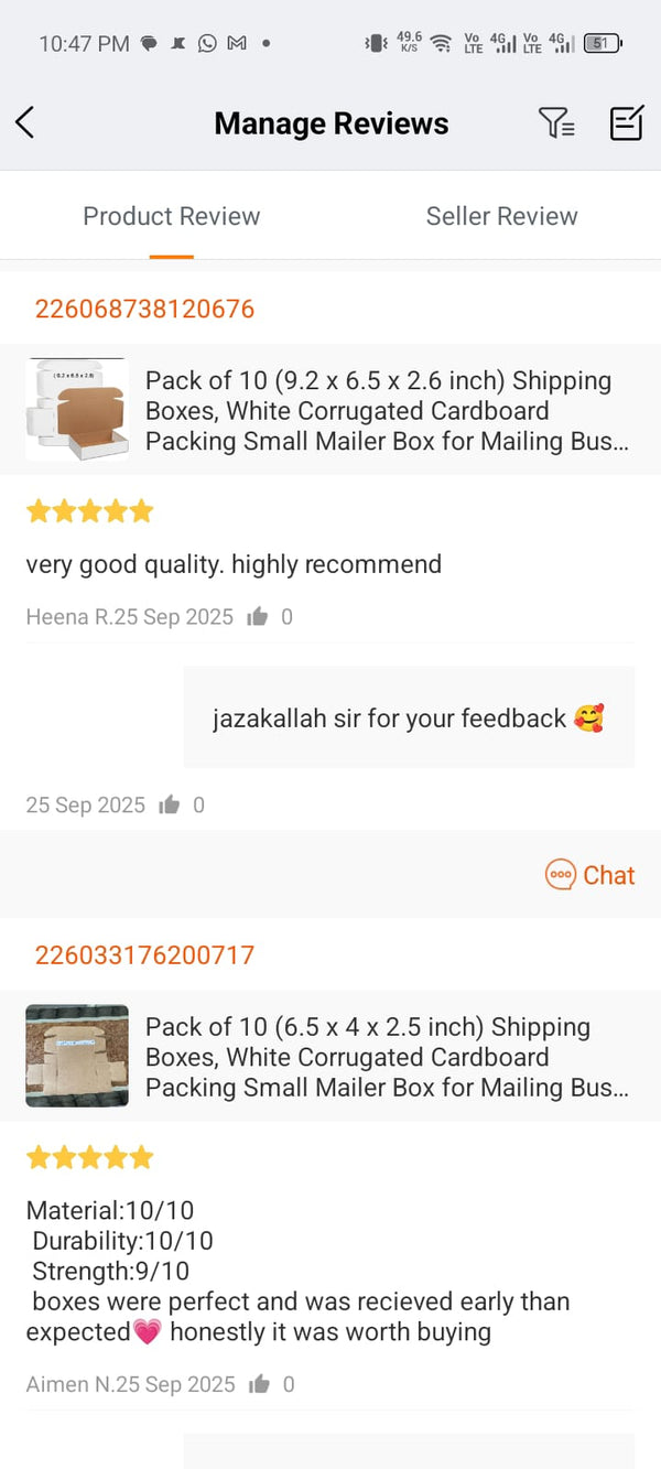 Customer feedback 72