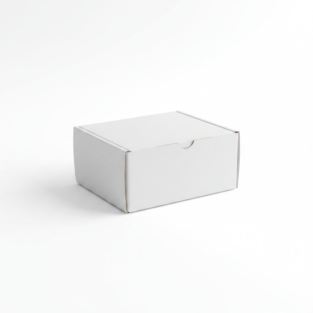 White Courier Mailer Box (5 x 4 x 2.5 Inches) – 3-Ply Corrugated Shipping Box for Cosmetics & Jewelry