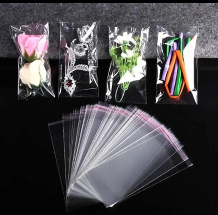 100 Pcs Transparent Self Adhesive BOPP Bags