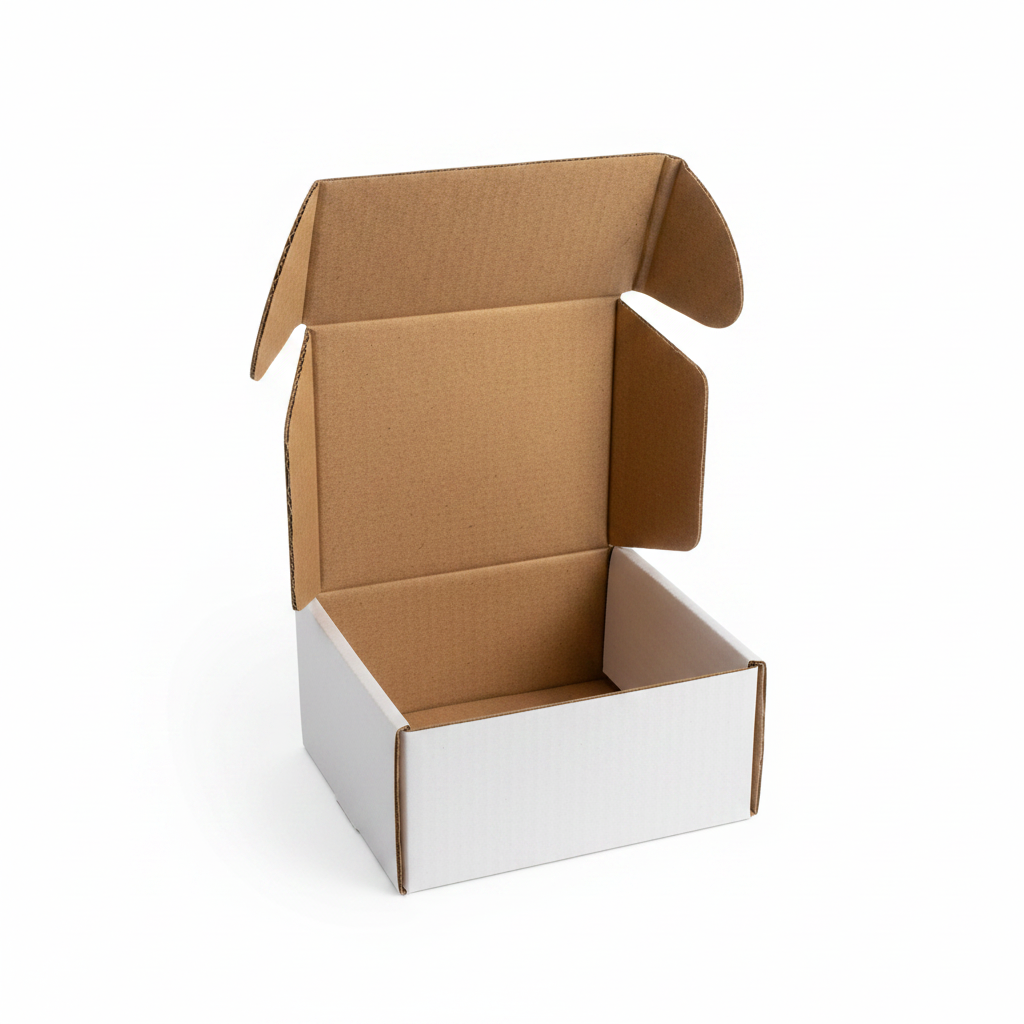 White Courier Mailer Box (5 x 4 x 2.5 Inches) – 3-Ply Corrugated Shipping Box for Cosmetics & Jewelry