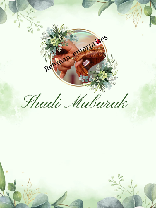 Elegant Shadi Mubarak Cards 3x4 inch – Pack of 50 | Wedding Packaging & Gifts
