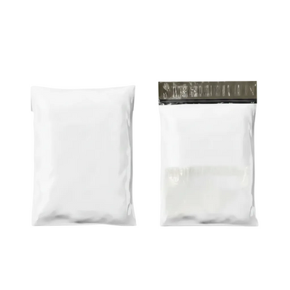 Milky White Courier Flyer Bag (14 x 19 + 2 Inches) – XL E-Commerce Shipping Bag with Address Pocket