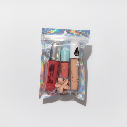 Holographic Ziplock Bag with Clear Front Window – Reusable Sealed Bags for Jewelry, Cosmetics & Accessories