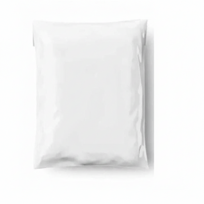 Milky White Courier Flyer Bag (12 x 16 + 2 Inches) – Large E-Commerce Shipping Bag with Address Pocket