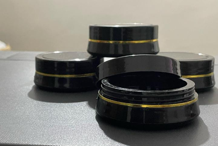 Premium Black Cream Jars for Cosmetics & Skincare – Pack of 12