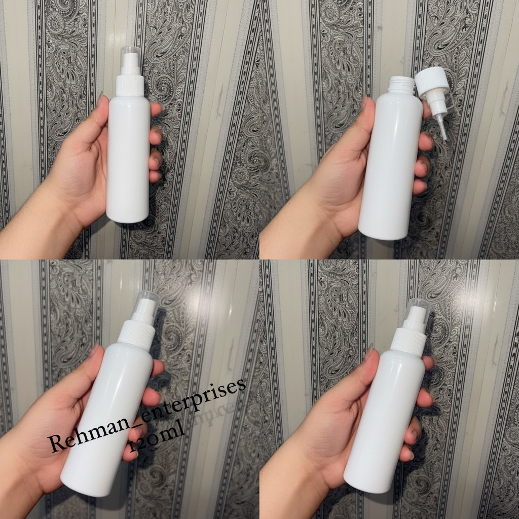 120ml Milky White Mist Spray Bottle – Pack of 24 | Empty Refillable Spray Bottles for Toner, Hair Spray & Cosmetics