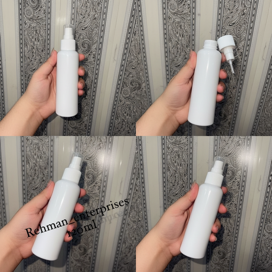 120ml Milky White Mist Spray Bottle – Pack of 24 | Empty Refillable Spray Bottles for Toner, Hair Spray & Cosmetics