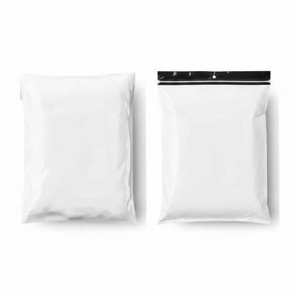 Milky White Courier Flyer Bag (12 x 16 + 2 Inches) – Large E-Commerce Shipping Bag with Address Pocket