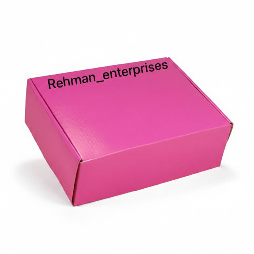 Pink Laminated Corrugated Box (6.5 x 4 x 2.5 Inches) – Premium Packaging for Jewelry & Accessories