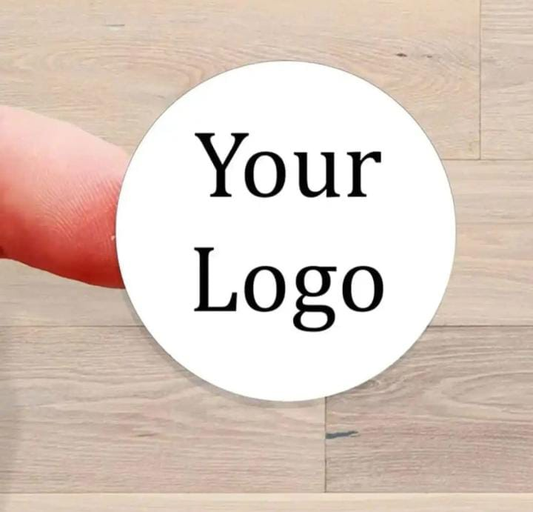 100 Pcs Custom Logo Round Stickers for Small Business & Wedding Events