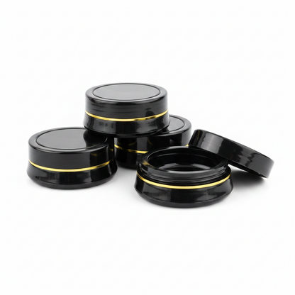 Premium Black Cream Jars for Cosmetics & Skincare – Pack of 12
