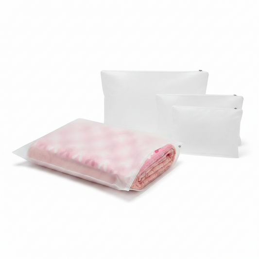 Zipper Slider Suit Packing Bag (12 x 14 Inches) – Frosted Ziplock Plastic Bag for Clothing & Retail Packaging