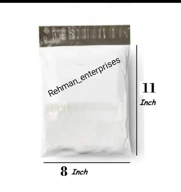 Milky White Courier Flyer Bag (8 x 11 + 2 Inches) – E-Commerce Shipping Bag with Address Pocket