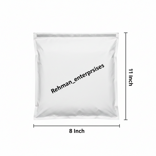 Milky White Courier Flyer Bag (8 x 11 + 2 Inches) – E-Commerce Shipping Bag with Address Pocket