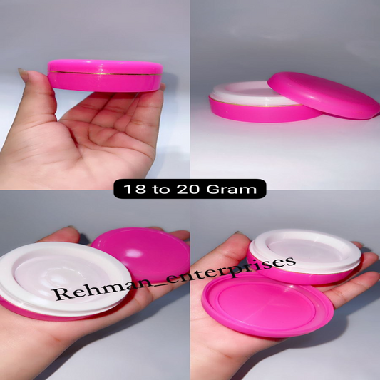 18-20g Pink Empty Cosmetic & Wax Jar – Pack of 12 | Travel-Size ABS Plastic Containers for Cream, Wax & Concentrates