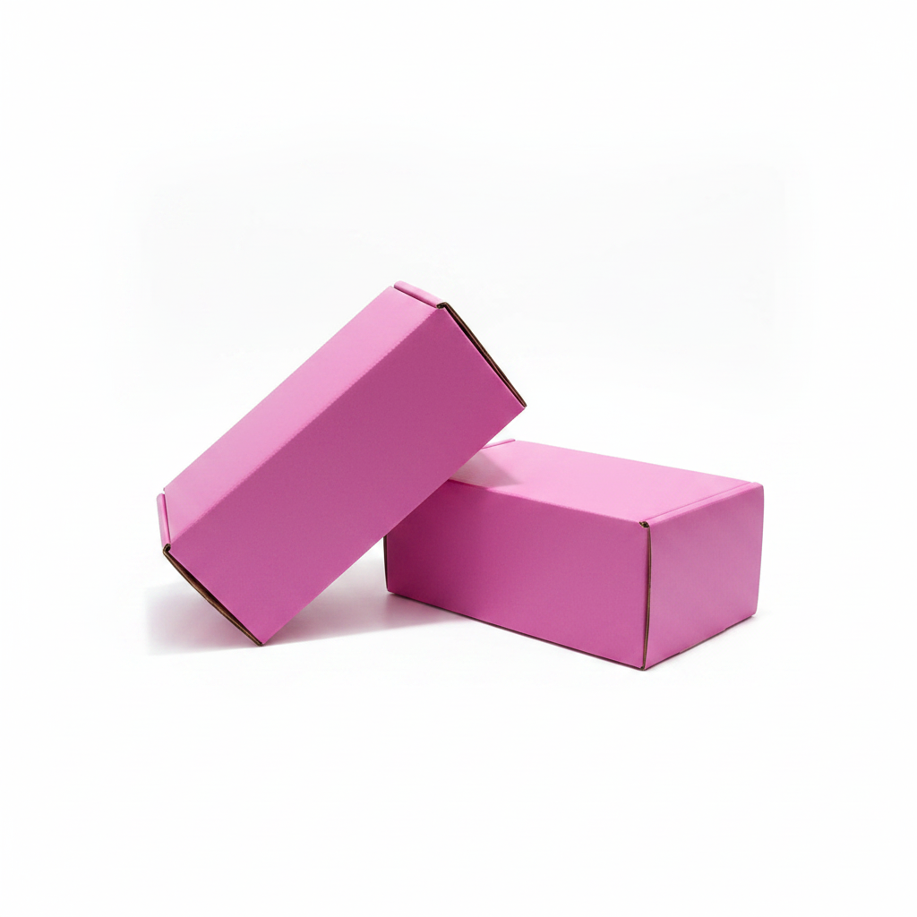 Baby Pink Laminated Corrugated Box (7.5 x 4.5 x 3 Inches) – Premium Packaging for Jewelry & Accessories