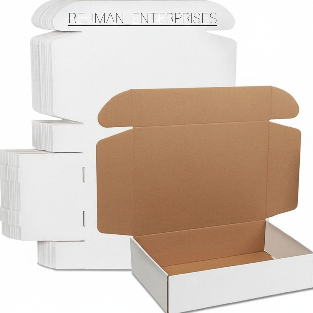 White Courier Mailer Box (9 x 4 x 2.5 Inches) – 3-Ply Corrugated Shipping Box for Cosmetics & Jewelry