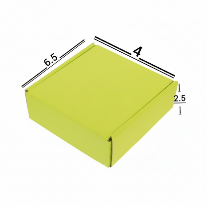 Premium Parrot Green Laminated Corrugated Boxes 6.5x4x2.5 inch – Jewelry & Accessories Packaging