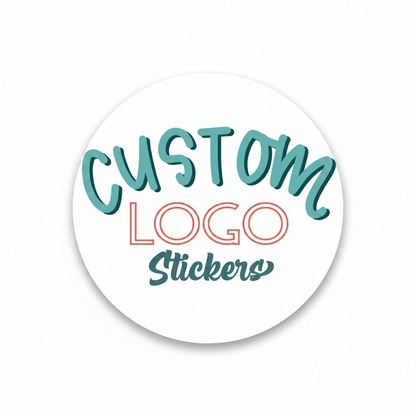 100 Pcs Custom Logo Round Stickers for Small Business & Wedding Events