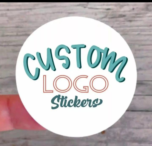 100 Pcs Custom Logo Round Stickers for Small Business & Wedding Events