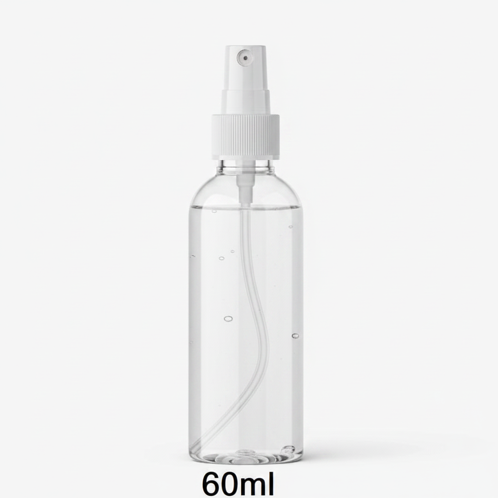 60ml Fine Mist Spray Bottle – Pack of 12 | Empty Refillable Plastic Spray Bottles for Hair, Travel & Cosmetics
