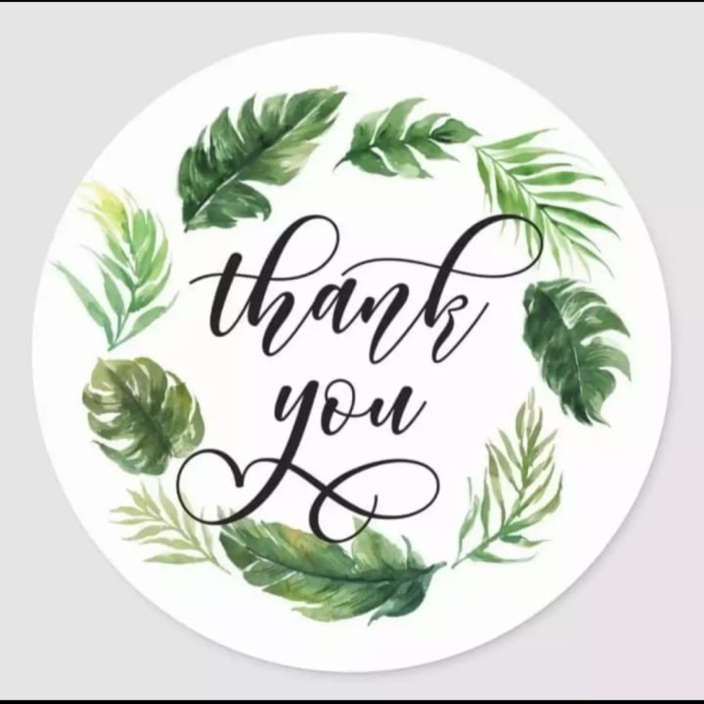 Floral Thank You Stickers – Pack of 100 | 1 Inch Round Seal Stickers for Packaging, Envelopes & Gift Decoration