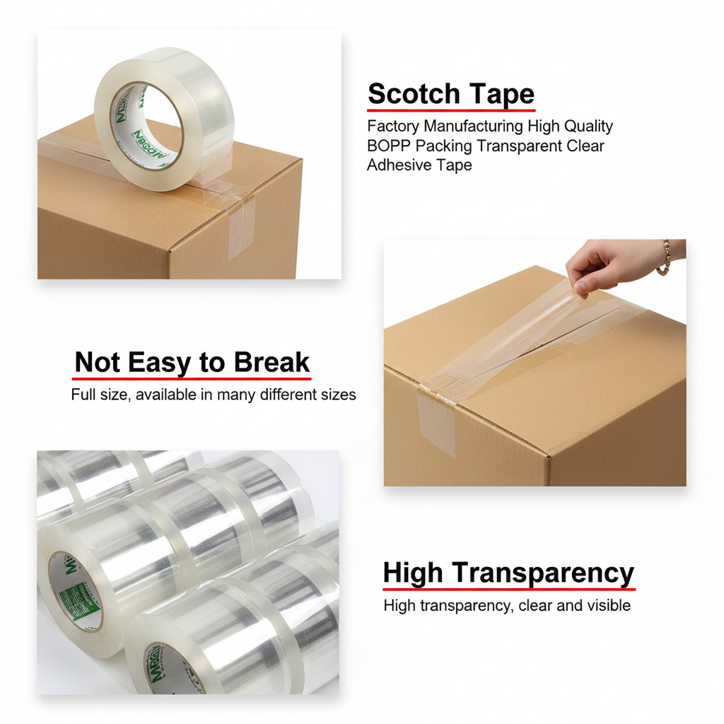BOPP Clear Packing Tape – High Transparency, Not Easy to Break, Scotch Tape