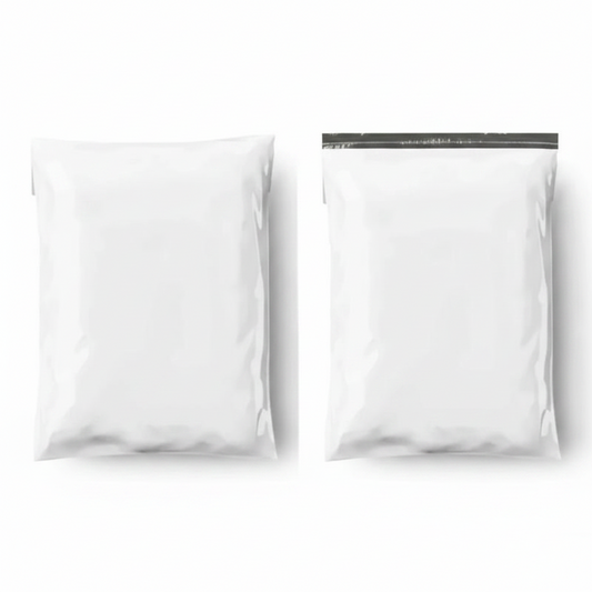 Milky White Courier Flyer Bag (8 x 11 + 2 Inches) – E-Commerce Shipping Bag with Address Pocket