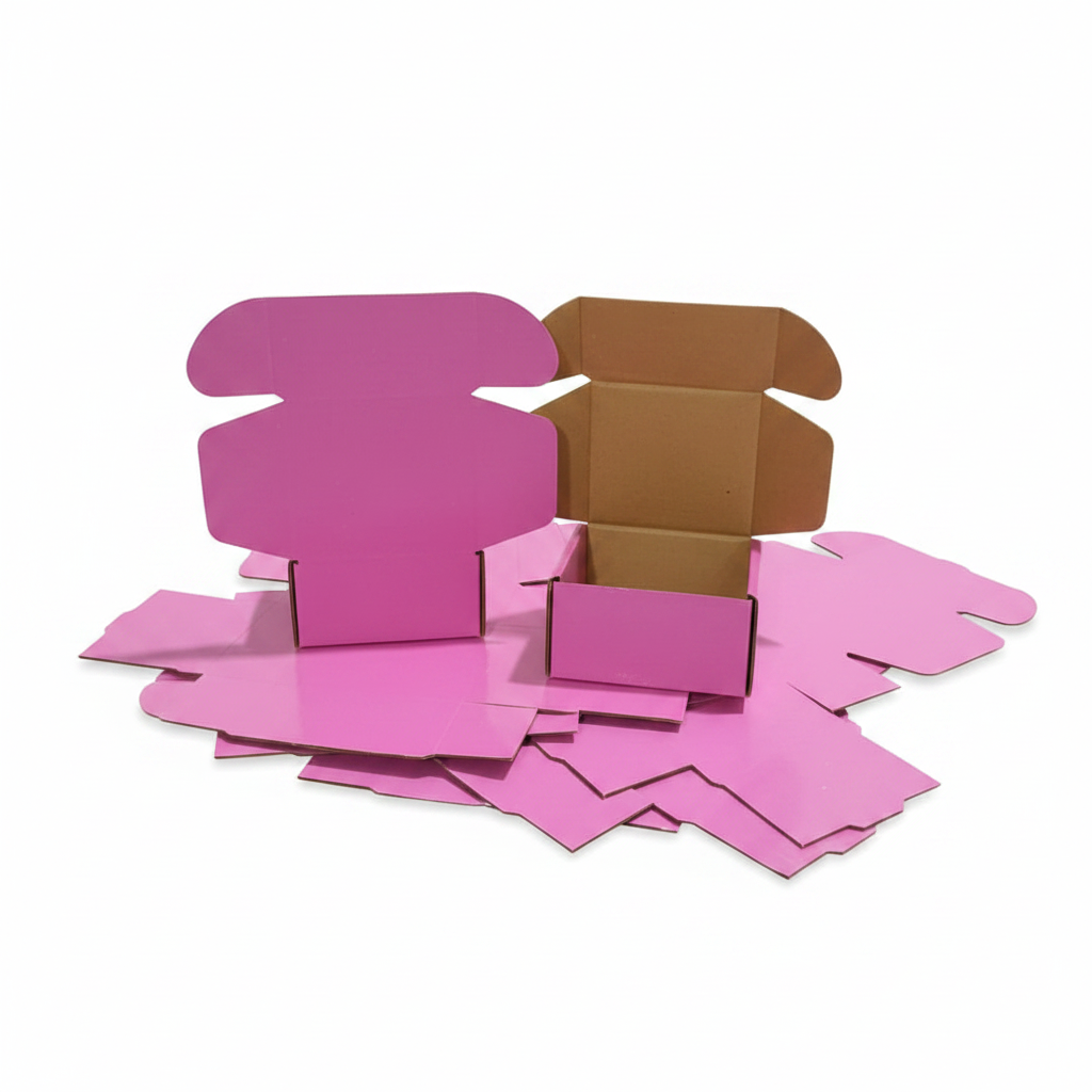 Baby Pink Laminated Corrugated Box (4 x 3.5 x 2.2 Inches) – Premium Mailer Box for Jewelry & Accessories