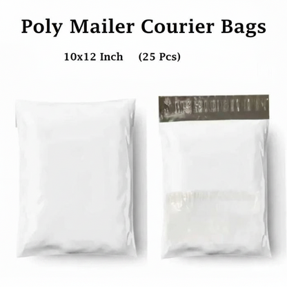 Milky White Courier Flyer Bag (16 x 21 + 2 Inches) – XXL E-Commerce Shipping Bag with Address Pocket