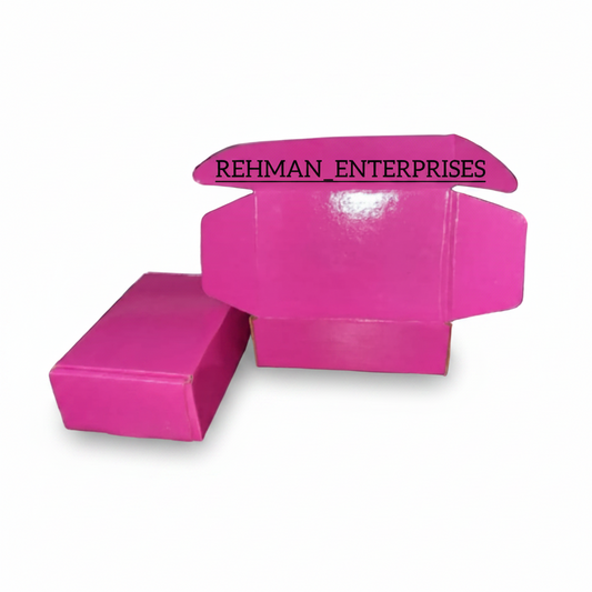 Pink Laminated Corrugated Box (6.5 x 4 x 2.5 Inches) – Premium Packaging for Jewelry & Accessories