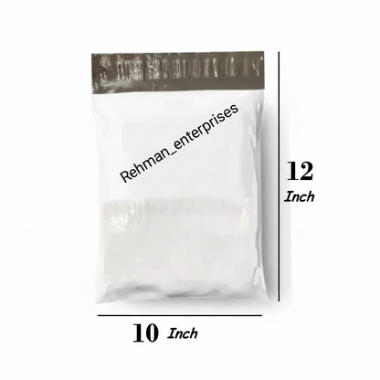 Milky White Courier Flyer Bag (10 x 12 + 2 Inches) – E-Commerce Shipping Bag with Address Pocket