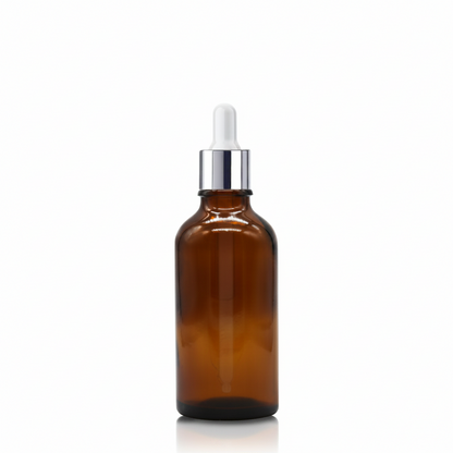50ml Amber Glass Dropper Bottle – Pack of 12 | Empty Refillable Bottles for Essential Oil, Serum & Cosmetics