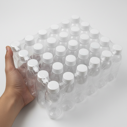 120ml Empty Zam Zam Plastic Bottle – Pack of 24 | Hajj & Umrah Gift Bottles with White Cap