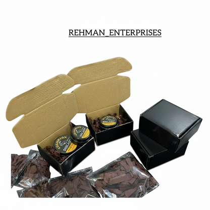Black Laminated Corrugated Box (5 x 4 x 2.5 Inches) – Premium Packaging for Jewelry & Accessories