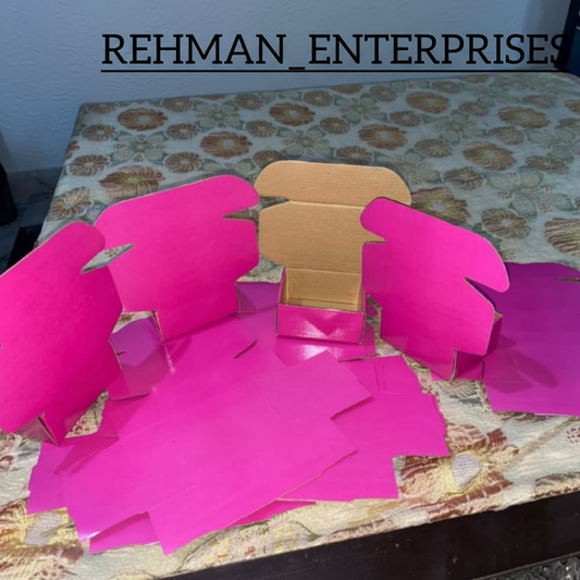 Pink Laminated Corrugated Box (5 x 4 x 2.5 Inches) – Premium Packaging for Jewelry & Accessories